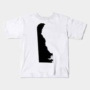 Delaware map in black Kids T-Shirt